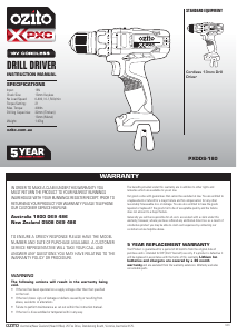 Manual Ozito PX2PAK-400 Drill-Driver