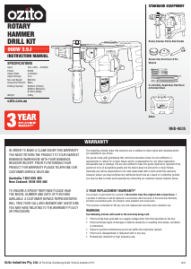 Handleiding Ozito RHD-9035 Boorhamer