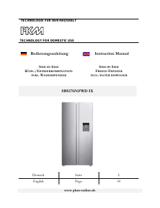 Manual PKM SBS376NFWD IX Fridge-Freezer