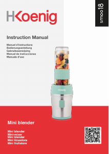 Bedienungsanleitung H.Koenig SMOO18 Standmixer