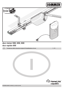 Manuale Sommer Duo Rapido 650 Apriporta per garage