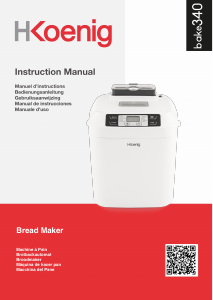 Manual H.Koenig BAKE340 Bread Maker