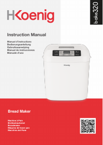 Manual H.Koenig BAKE320 Bread Maker