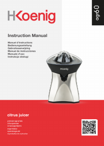 Manual H.Koenig AGR60 Citrus Juicer