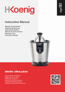 Manual H.Koenig AGR80 Citrus Juicer