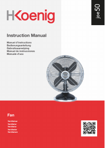 Handleiding H.Koenig JOE50 Ventilator