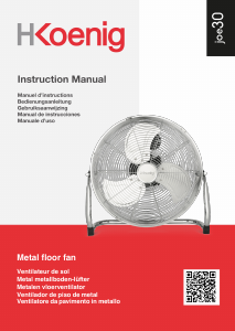 Manual de uso H.Koenig JOE30 Ventilador