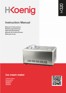 Manual H.Koenig HF320 Ice Cream Machine