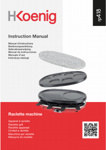 Manual H.Koenig RP418 Raclette Grill