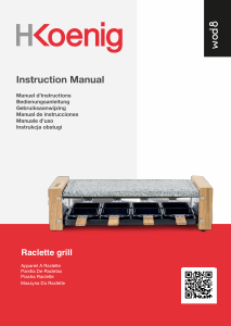 Manual H.Koenig WOD8 Raclette Grill