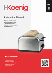 Manual H.Koenig TOS14 Toaster