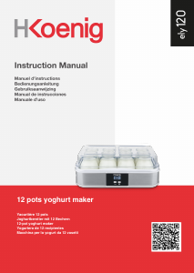 Manual H.Koenig ELY120 Yoghurt Maker