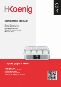 Handleiding H.Koenig ELY120 Yoghurtmaker