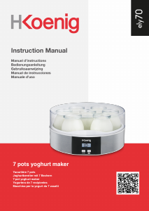 Manual H.Koenig ELY70 Yoghurt Maker