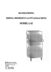 Handleiding Rhima L 62 Vaatwasser