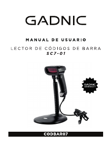 Manual de uso Gadnic CODBAR07 Lector de código de barras