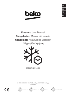 Manual BEKO B3RMFNE314XB Congelador