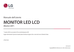 Manuale LG 27BQ70QC-S Monitor LED