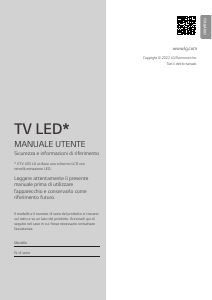 Manuale LG 65NANO826QB LED televisore