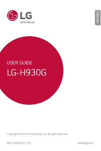 Handleiding LG H930G Mobiele telefoon