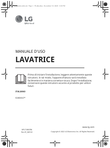 Manuale LG F2WV3S7SHE Lavatrice