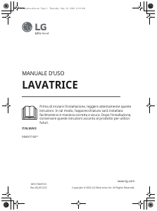 Manuale LG F4WV710S2EA Lavatrice