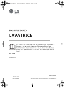 Manuale LG F4WV508S1B Lavatrice