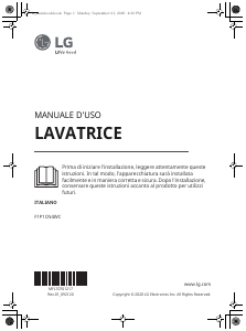 Manuale LG F1P1CN4WC Lavatrice