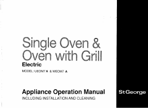 Manual St George WEOM7AS Oven