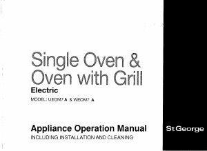Manual St George UEOM7AS Oven