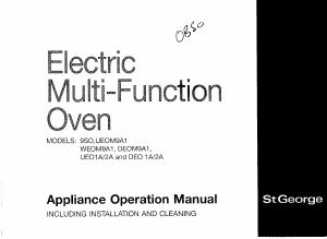 Manual St George UEO9AB Oven
