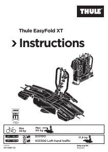 説明書 Thule EasyFold XT 2 自転車キャリア