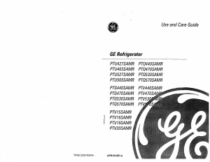 Handleiding GE PTU427SAMR Koel-vries combinatie