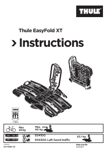 Kullanım kılavuzu Thule EasyFold XT 3 Bisiklet taşıyıcısı