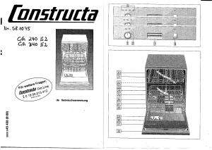 Bedienungsanleitung Constructa CG240S2 Geschirrspüler