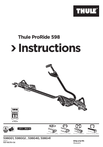 Manuale Thule ProRide 598 Portabiciclette