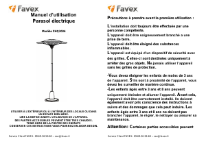 Mode d’emploi Favex ZHQ3036 Radiateur de terrasse