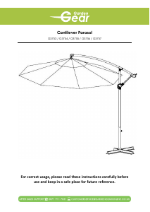 Handleiding Garden Gear G3753 Parasol