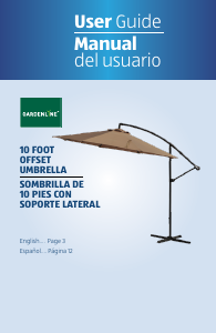 Manual de uso Gardenline 1958 Sombrilla