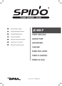 Manual Spid'o JE-600-P Bomba de jardim