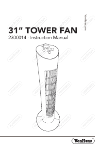 Manual VonHaus 2500014 Fan