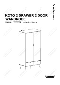 Manual VonHaus 3000067 Koto Wardrobe