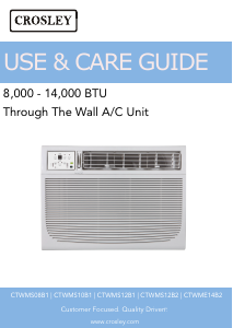 Manual Crosley CTWMS10B1 Air Conditioner