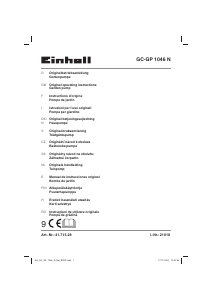 Manual Einhell GC-GP 1046 N Pompă de grădină