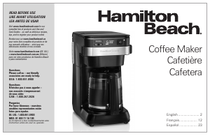 Manual de uso Hamilton Beach 46310 Máquina de café