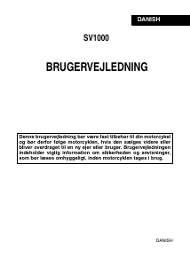 Brugsanvisning Suzuki SV1000 (2006) Motorcykel
