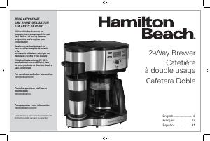 Manual de uso Hamilton Beach 49933 Máquina de café
