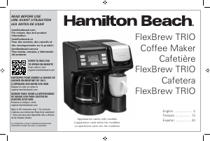 Manual de uso Hamilton Beach 49934 Máquina de café
