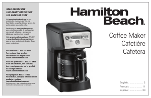 Manual Hamilton Beach 46200 Coffee Machine