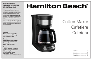 Manual de uso Hamilton Beach 46290 Máquina de café
